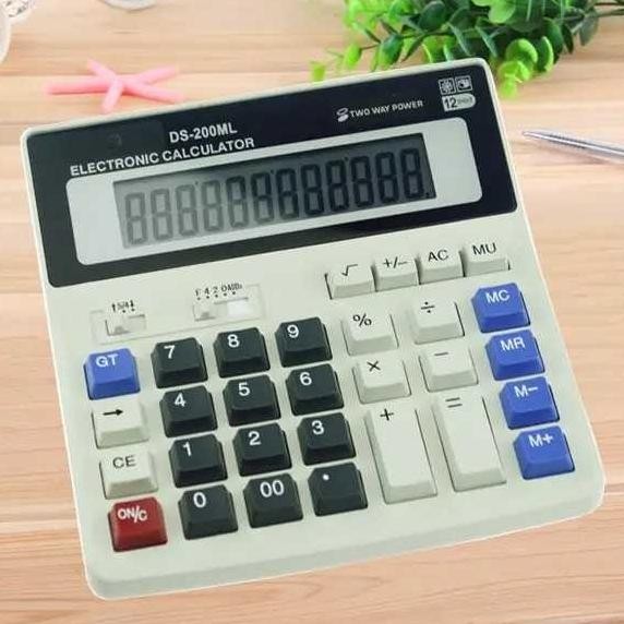 

Kalkulator 12 Digit Dual Power Solar Calculator Pakai Baterai AA