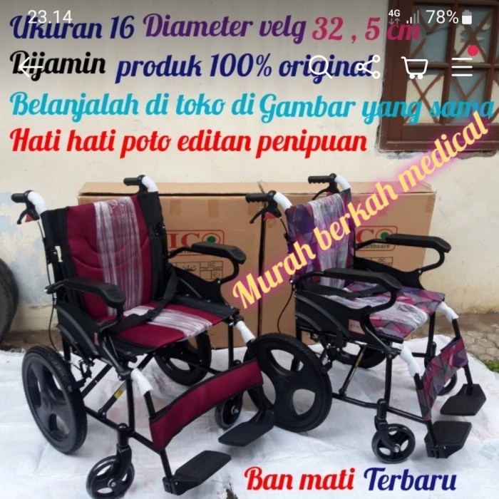 Cuci Gudang Ban Mati Kursi Roda Ukuran 16 X 1 3/8 Sperpart Kursi Roda