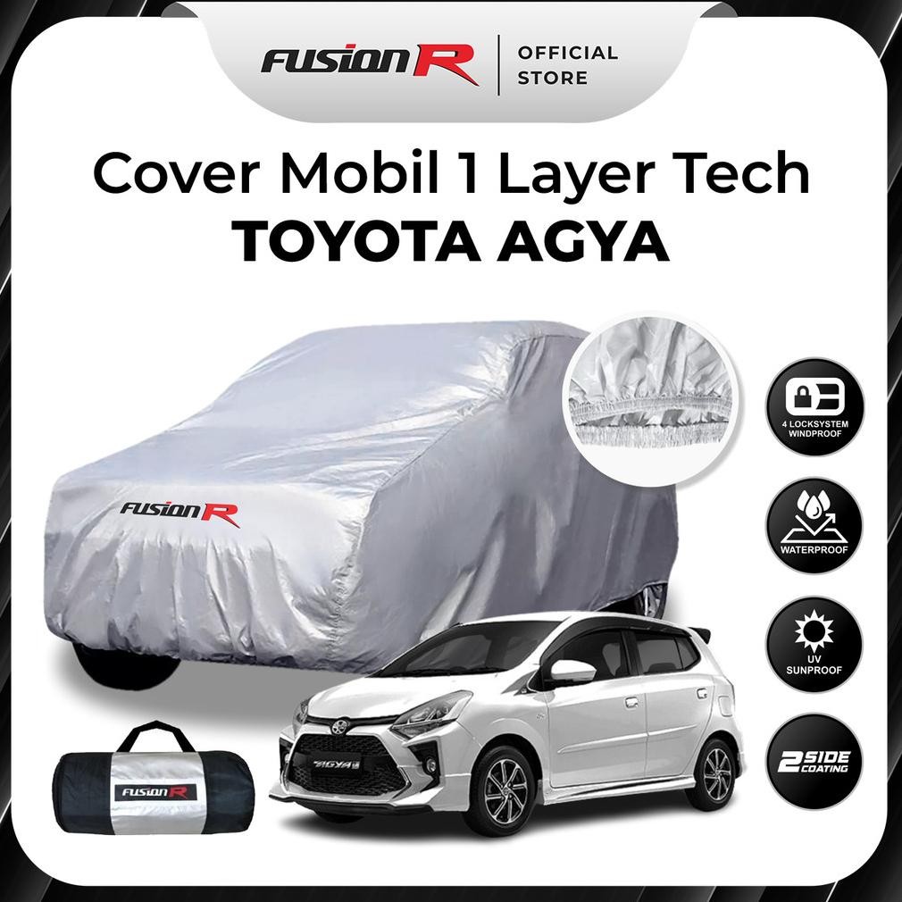 (PROMO) FUSION R Cover Mobil Putih / Sarung Mobil Agya Ayla merk FUSION R