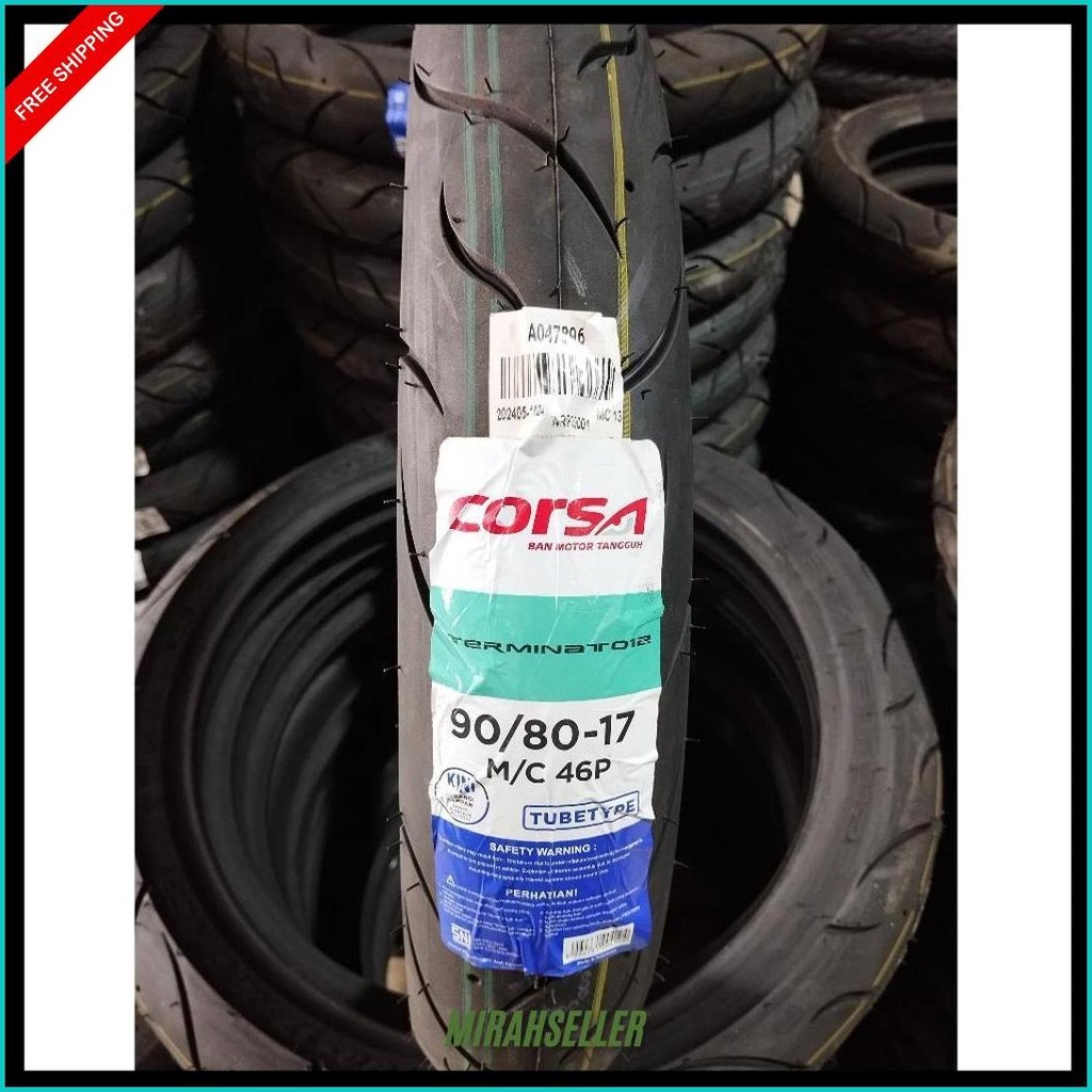 Ban Donat Corsa Terminator 90/80-17 | 80/80-17 | 80/90-17 |  Ban Tubetype (Non Tubeless) Termurah Mu