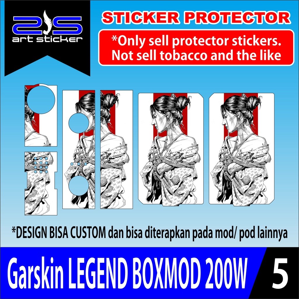 Promo2pcs - Legend Boxmod 200w Itachi Garskin Stiker/not Case Premium Quality CustomCOD