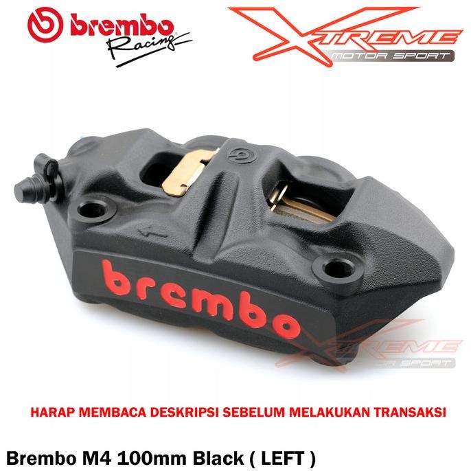 Kaliper Brembo Radial Monoblock M4 100 mm Sebelah Kiri Only Original Brembo Italy