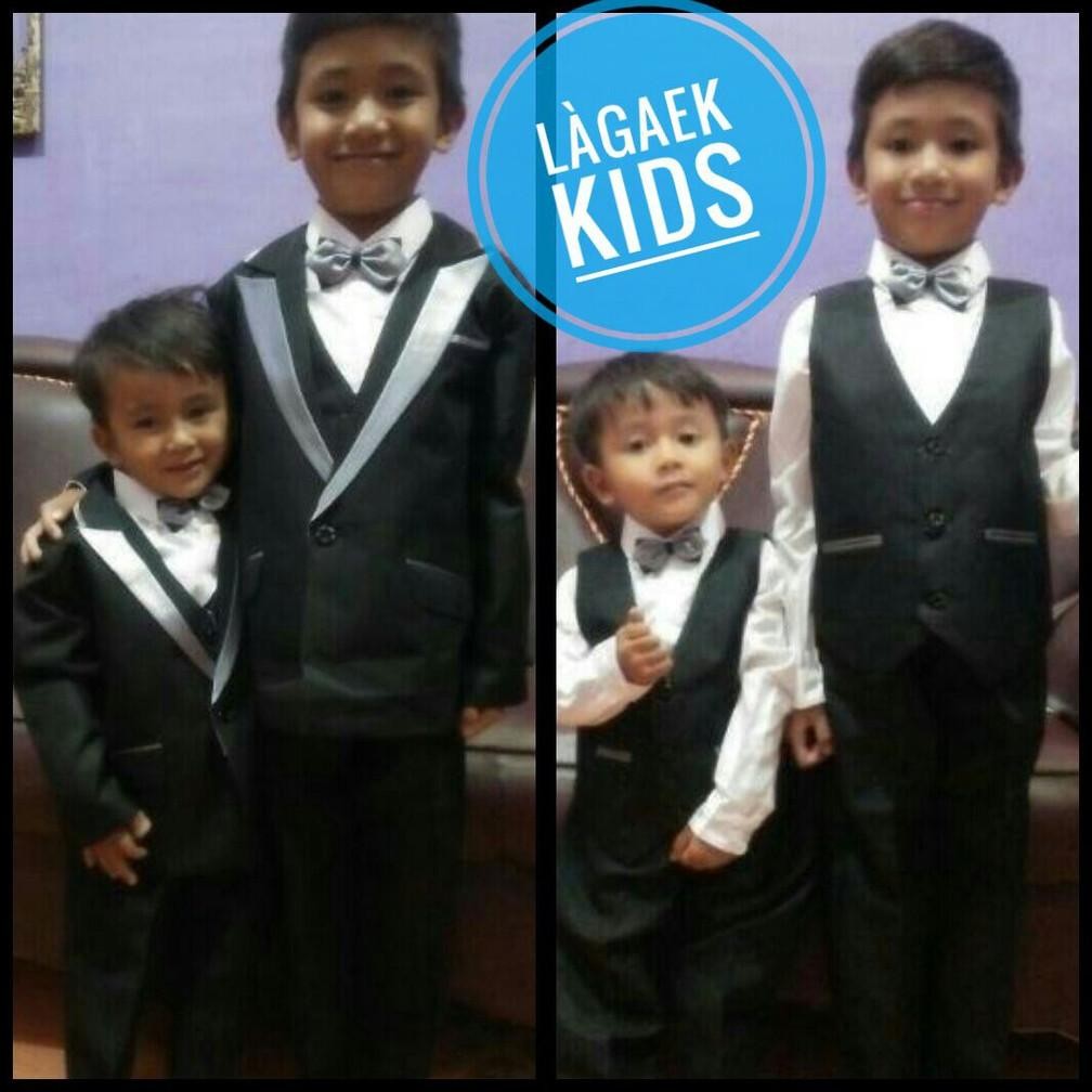Kath Setelan Jas Hitam Anak Laki Laki Usia 1 2 Tahun Preum Hitam 8In1- Jas Pesta Anak Cowok Tuxedo H