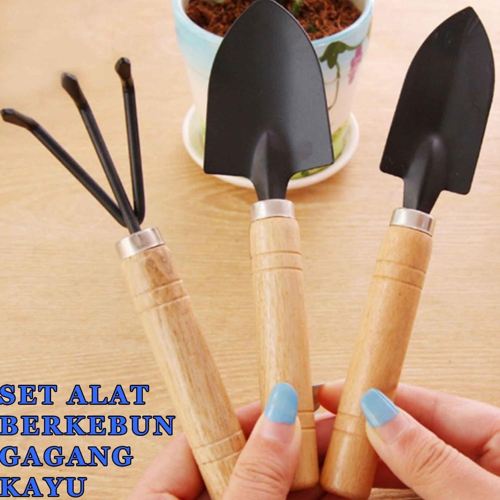 Sekop Tanaman Hias * Set Alat Berkebun * Sekop Gagang Kayu