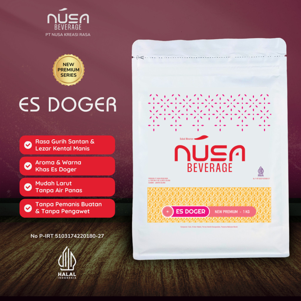 

NUSA BEVERAGE Es Doger Premix Powder 1Kg Untuk Bisnis Coffee Shop & Bar & Lounge