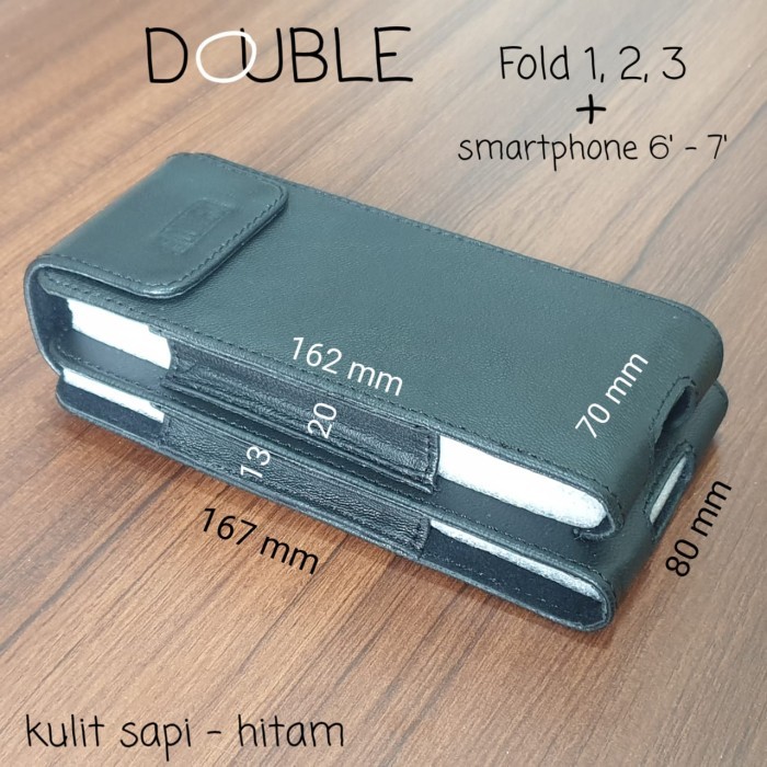 Sarung dompet double galaxy z fold 2 smartphone 6 inch - 6,7 inch