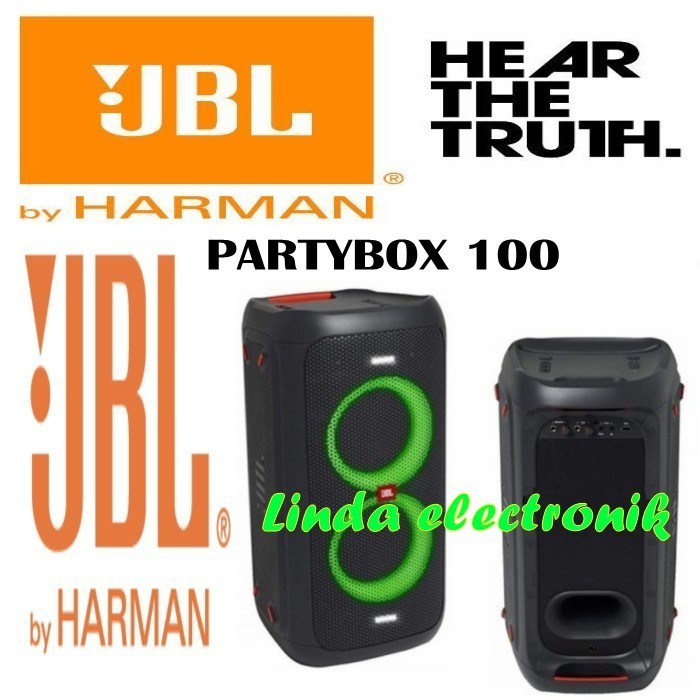 speaker aktif wireles blutooth jbl partybox 100 garansi resmi original