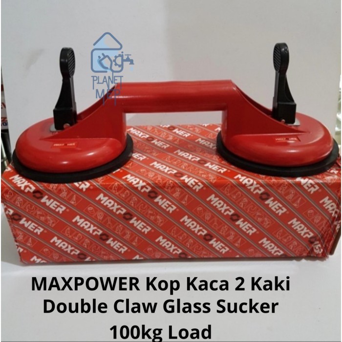 Kualitas terbaik] MAXPOWER Kop Kaca 2 Kaki Double Claw Glass Sucker 100Kg Load