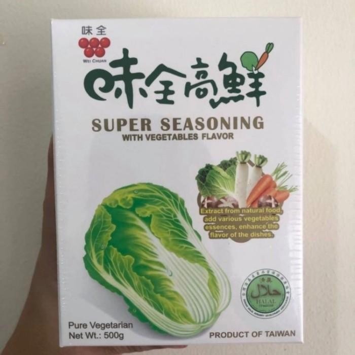 

Wei Chuan Gao Xian Taiwan Vegetarian Seasoning /Micin Sawi Putih 500Gr Berkualitas