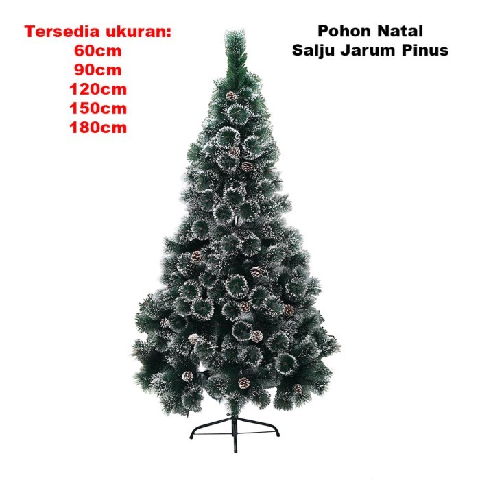 POHON NATAL SALJU JARUM PINUS 120CM-PAJANGAN NATAL-DEKORASI NATAL