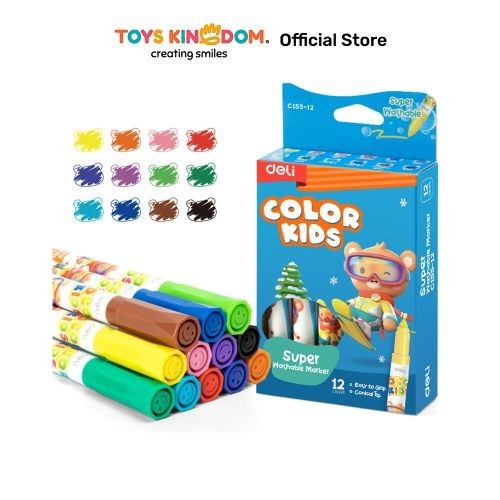 Toys Kingdom Deli Set 12 Pcs Spidol Washable Ec15512