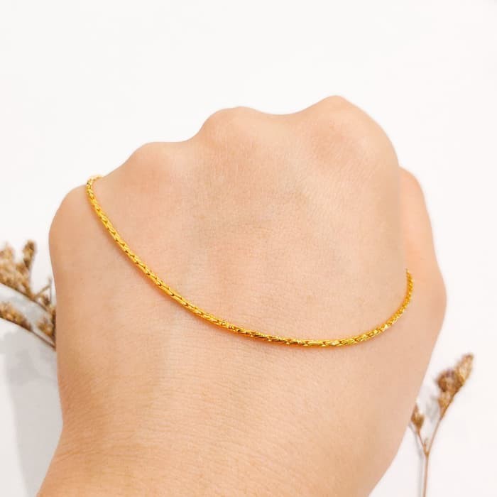 Murah Kalung wanita model flexi simpel mewah emas asli Elegan