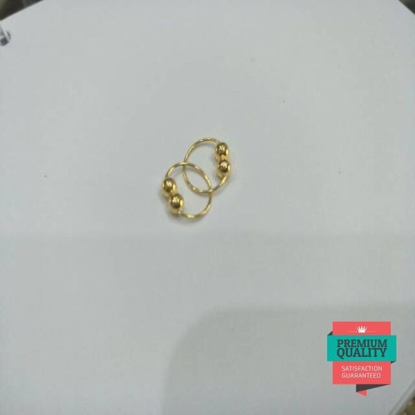 Terlaris Anting bayi emas asli kadar 875 dobel bulat Elegan