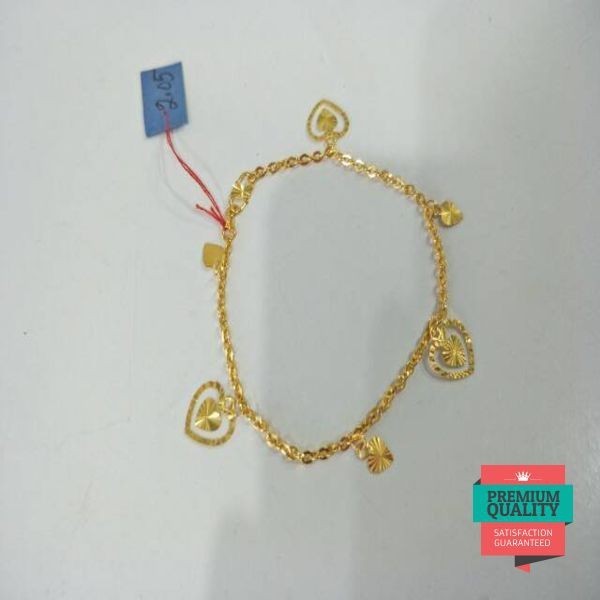Murah gelang emas asli kadar 875 model fancy hati cristal terbaru Elegan