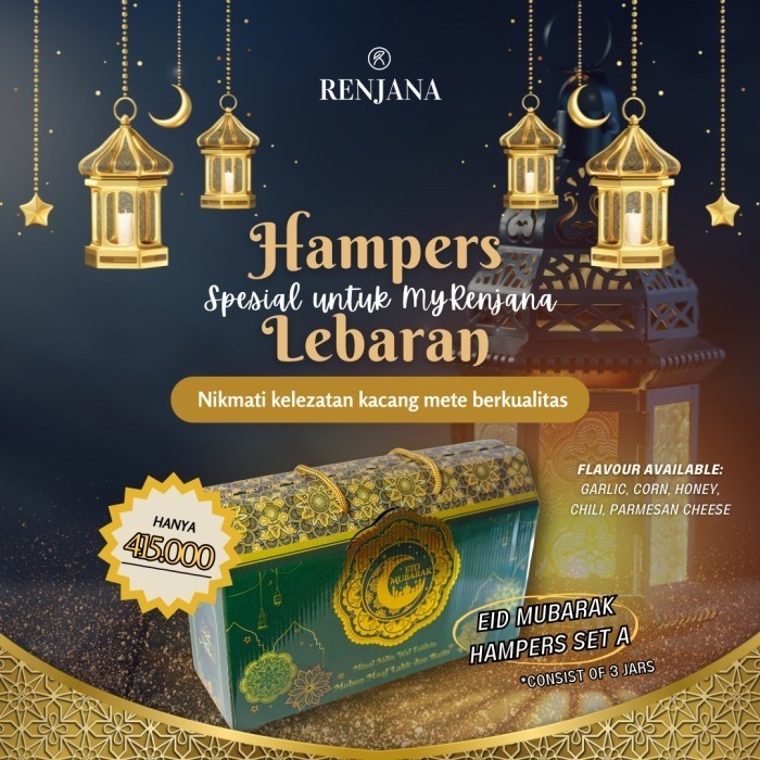 

Renjana Cashew Nut Hampers Lebaran idul fitri Set A Kacang Mede / Mete