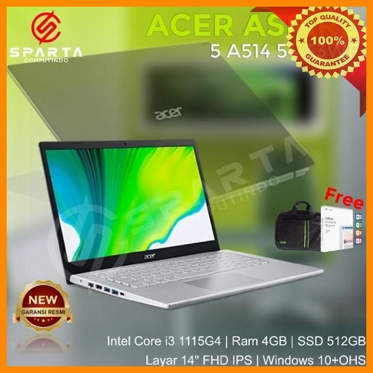 (CVS) LAPTOP NEW ACER ASPIRE 5 A514 54 33WF CORE I3 RAM 4 GB GARANSI RESMI