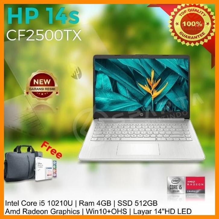 (CVS) LAPTOP HP 14S CF2500TX CORE I5 GEN 10 RAM 4 GB RADEON 630 NEW STYLISH