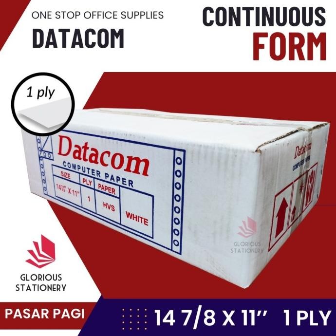 

NEW Kertas Continuous form 14 7/8 x 11 1ply merk Datacom