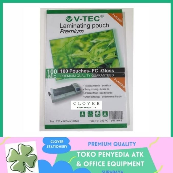 

TERBARU - V-TEC PLASTIK LAMINATING FOLIO A3 100 MIC