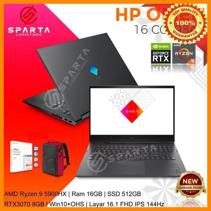 (CVS) LAPTOP GAMING HP OMEN 16 C0093AX RYZEN 9 WITH GTX3070 8GB