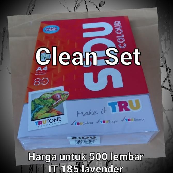 

TERLARIS - kertas hvs warna sinar dunia A4 80 gram IT 185 Lavender
