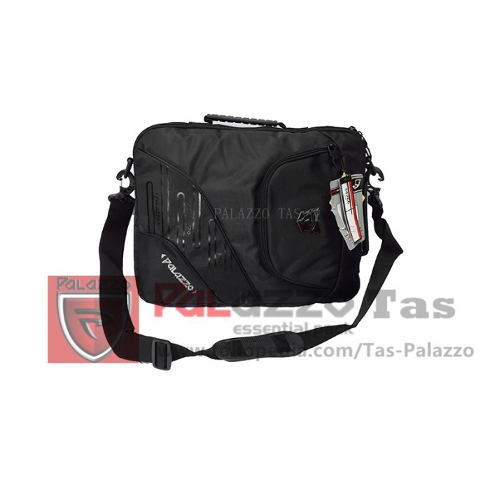 PROMO MURAH Tas Selempang Merk PALAZZO 34766 Warna Hitam Daypack / Ransel / Kantor