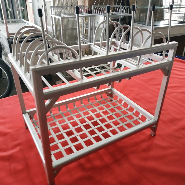 READY Rak Pengering Piring 100% Aluminium Kualitas Super