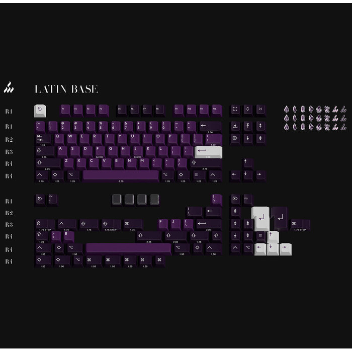 Best Seller Pbtfans Purpurite - Doubleshot Tripleshot Cherry Keycaps Kbdfans
