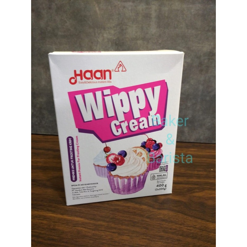 

TERBARU HAAN WIPPY CREAM 400GR TOPPING BUBUK INSTANT HAAN WHIPPING KRIM BUBUK