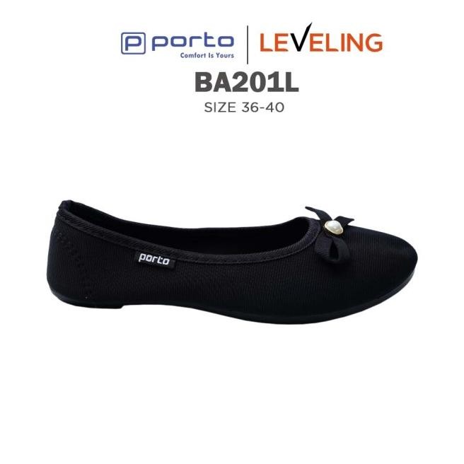 Porto- Sepatu Wanita Flatshoes Casual Balet Kain Empuk Ba201L