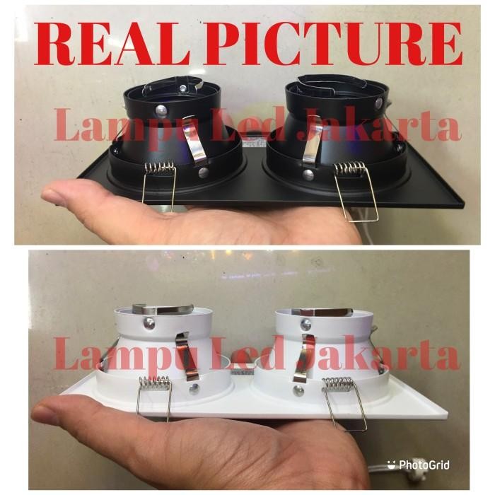 Kap Downlight Mr16 2Gang. Kap Spotlight Sorot Mr16 2 Lampu. Kap Mr16