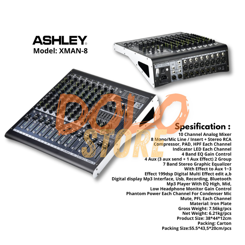 ORIGINAL ASHLEY MIXER AUDIO XMAN-8