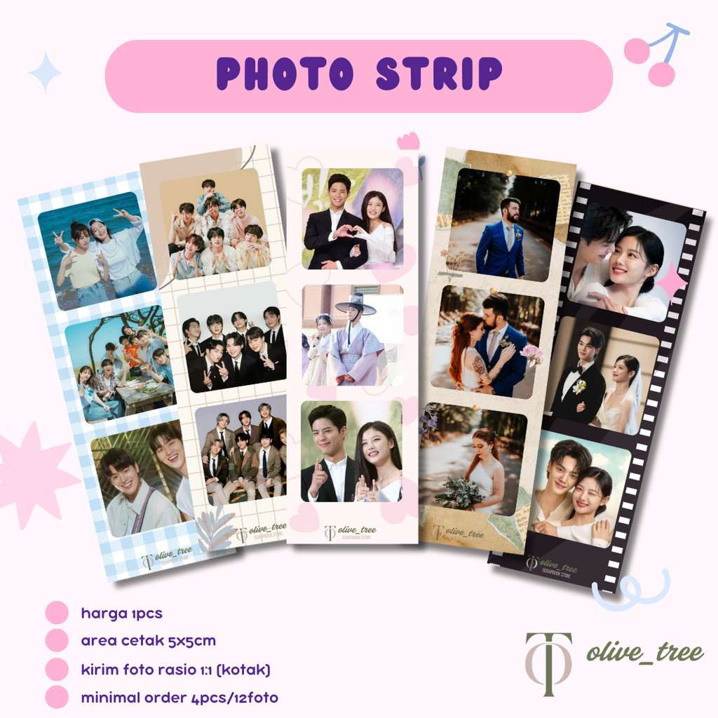 CUSTOM CETAK FOTO STRIP CUSTOM AESTHETIC MURAH Photobox/Photobooth/Fotobox 1 Hari Jadi SNAPSHOT Wedd