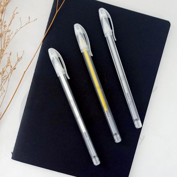 

[TULIS.ID IKI ] Gelly Pen Silver White Gold Pulpen Color Ink 0.8 Mm