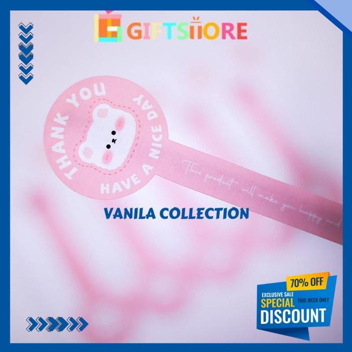 

100 PCS STIKER TERIMA KASIH BUBUK THANK YOU STICKER PANJANG SEGEL MAKANAN SEAL LABEL STICKER INOVATIF