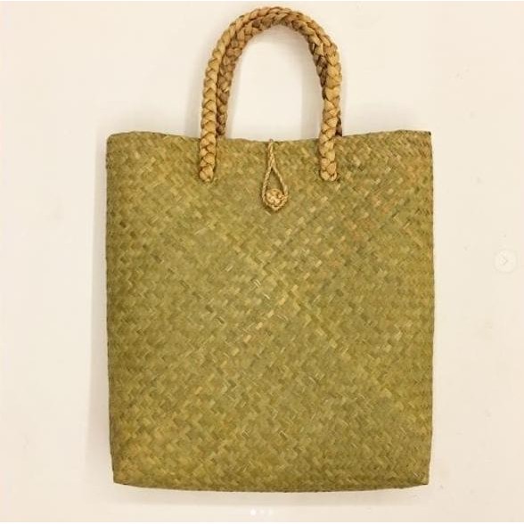 Tas Purun Kotak Tali Eceng Gondok, Tas Anyaman Rotan, Handbag Pandan