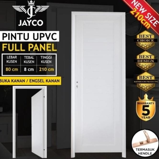 Pintu Kamar Mandi UPVC Jayco 80x210 Putih / Pintu 80 x 210 UPVC-03 KRW