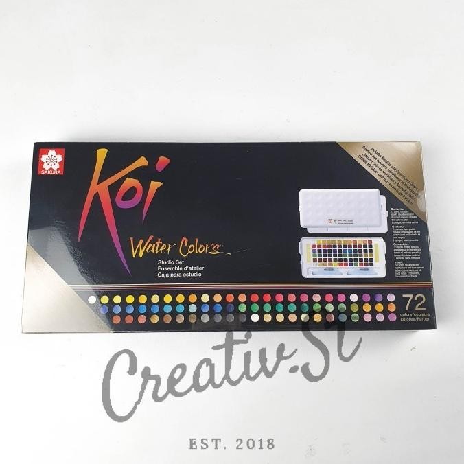 

Sakura Koi Water Colors Studio Set 72 Pocket Field Sketch Box Cat Air