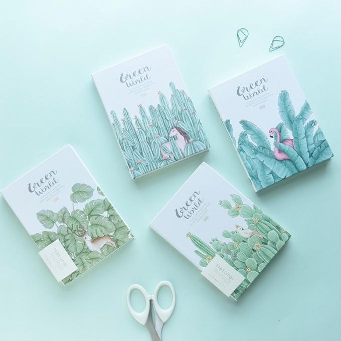 

Green World Hardcover Mixed Notebook A6 MIXED [CREATIV]