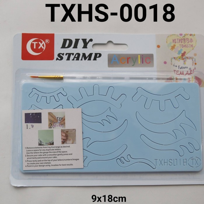 

>*>*>*>*] TXHS-0018 Cetakan fondant stamp stempel akrilik mata unicorn binatang