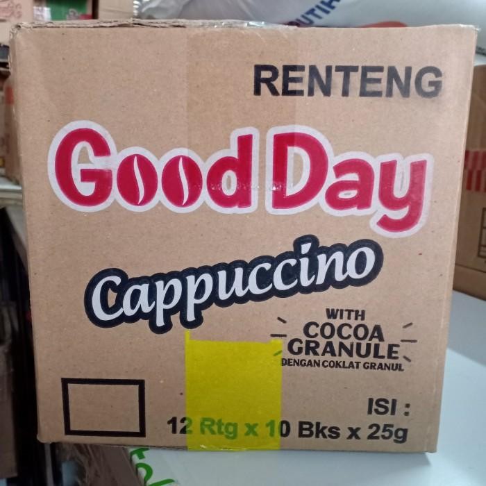 

Kopi Good Day Cappuccino - 1 Dus Isi 12 Renceng / 120 Sachet @25 Gram