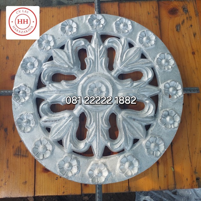 ornamen aluminium cor / asesoris besi tempa / alferon pagar besi tempa