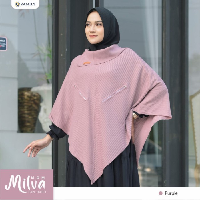 Cape Outer Rajut Milva Mom Jaket Muslimah