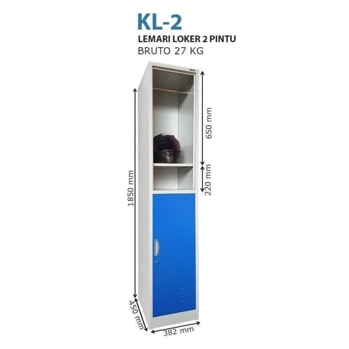 

PROMO LOKER BESI / LOCKER BESI METAL 2 PINTU / KOZURE KL-2 / LEMARI KABINET