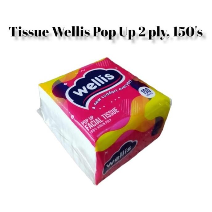 

'+'+'+'+] Wellis Facial Tissue Pop Up 150 sheet, 2 ply