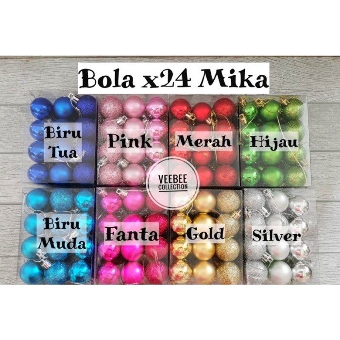 %%%%] Mainan natal bola 3cm/ hiasan pohon natal bola/ gantungan bola kecil
