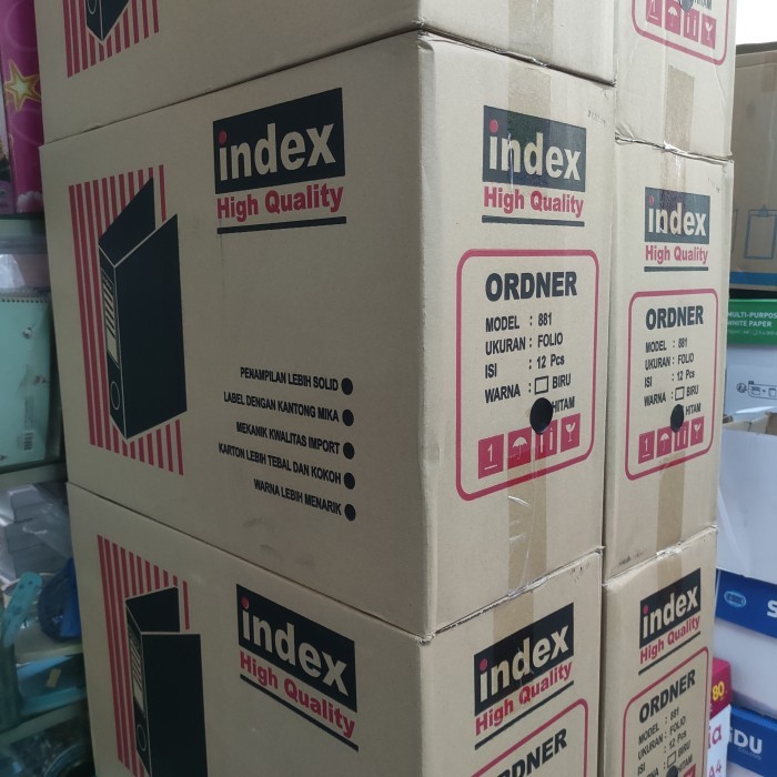 

BEBAS ONGKIR - Index ordner folio 881 hitam 1 DUS (12 PCS)