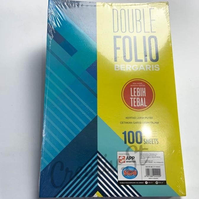 

TERMURAH - Kertas Double Folio Bergaris Sinar Dunia 100 Lembar (1 pak)