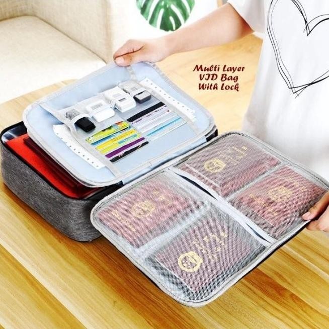 

READY STOCK TRAVEL DOCUMENT BAG 3 DIGIT PASSWORD / TAS DOKUMEN ANTI