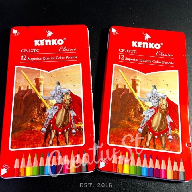 

TERMURAH - Pensil 12 Warna Kaleng Kenko Tin Case